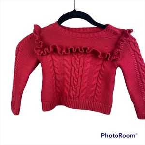 Girls Toddler Red Sweater